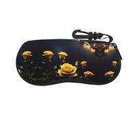 NBMghn Custodia per occhiali - Custodia protettiva con stampa di gabbiani volanti con cerniera, graziosa borsa portatile per occhiali da sole, Belle Rose Gialle, Taglia unica