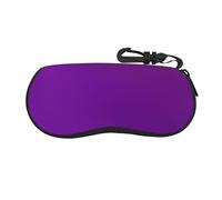 NBMghn Custodia per occhiali - Custodia protettiva morbida con cerniera per occhiali da sole con stampa di frutta rossa, graziosa borsa portatile per occhiali da sole, Tinta unita Viola Scuro, Taglia