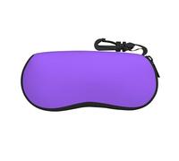 NBMghn Custodia per occhiali - Custodia protettiva morbida con cerniera per occhiali da sole con stampa di frutta rossa, graziosa borsa portatile per occhiali da sole, Tinta unita Viola Chiaro, Taglia