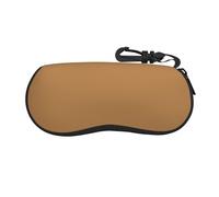 NBMghn Custodia per occhiali - Custodia protettiva morbida con cerniera per occhiali da sole con stampa di frutta rossa, graziosa borsa portatile per occhiali da sole, Tinta unita Marrone, Taglia