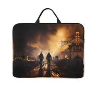 NBMghn Guinea Pigs Print14in - Borsa a tracolla per laptop con manico, custodia portatile da viaggio e per laptop aziendale, Vigili del fuoco che combattono gli incendi, Taglia unica