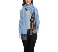 NBMghn Sciarpa da donna con nappe con stampa glitter argento lucido, scialle con frange, leggera e morbida, perfetta per viaggi casual, Uccelli Loon, Taglia unica