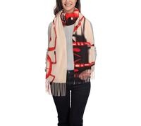 NBMghn Sciarpa da donna con nappe con stampa uva del deserto - Scialle con frange per autunno inverno, leggera e morbida, perfetta per viaggi casual, Carino Piccolo Ragno Rosso, Taglia unica