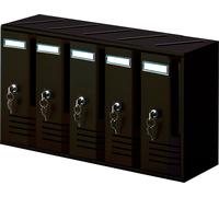 ALUBOX Cassetta postale condominio Mod. Cubo C5 in alluminio colore ghisa 5 posti