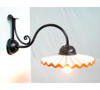 LINEA VULCANO CRUCCOLINI APPLIQUE in ferro battuto e ceramica 1 luce