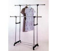 NBrand Stand Appendiabiti Stender Doppio Allungabile Dimensione 90-135 x 100 - 173h con ruote - BH-04 America