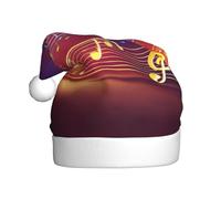 NBRIEU Decorazione natalizia colorata con note musicali stampate, cappello di Natale, forniture e regali per feste di Capodanno