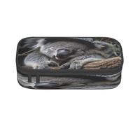 NBRIEU Sleeping koala cap Stampa grande capacità matita caso, multi scomparto cancelleria scatola organizzatore, Nero, One Size, Stampa