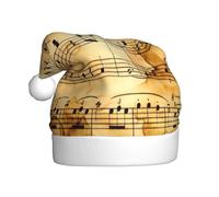 NBRIEU Stampa con note musicali, decorazione natalizia, cappello di Natale, forniture e regali per feste di Capodanno