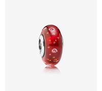 Nbsameng Ciondolo in vetro di Murano, bracciale e ciondolo da donna, in argento Sterling 925, Pandora compatibile con Gnoce e Trollbeads, Argento