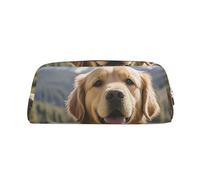 NBSKSDLK Bella borsa per il trucco a forma di cane per donne e uomini, astuccio da viaggio piccola borsa per cosmetici con cerniera borse da toilette estetiche borse per penne in pelle portamonete