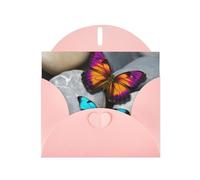 NBSKSDLK Biglietti di auguri colorati con farfalle e pietre, per tutte le occasioni, biglietti vuoti con buste, biglietti di auguri pop-up per compleanno, biglietti di ringraziamento personalizzati