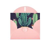 NBSKSDLK Biglietti di auguri con cactus piante grasse per tutte le occasioni, biglietti vuoti con buste, biglietti di auguri pop-up per compleanno, cartoline di ringraziamento personalizzate, 10 x 15