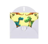 NBSKSDLK Biglietti di auguri con dinosauri carini cartoni animati per tutte le occasioni biglietti vuoti con buste pop-up biglietto di compleanno cartoline di ringraziamento personalizzato 10,2 x 15,2