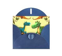NBSKSDLK Biglietti di auguri con dinosauri carini cartoni animati per tutte le occasioni biglietti vuoti con buste pop-up biglietto di compleanno cartoline di ringraziamento personalizzato 10,2 x 15,2