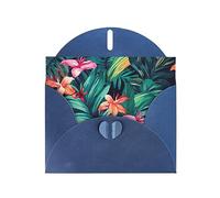 NBSKSDLK Biglietti di auguri con foglie floreali tropicali per tutte le occasioni, biglietti vuoti con buste, biglietto di compleanno pop-up cartoline di ringraziamento personalizzato, 10,2 x 15,2 cm