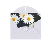 NBSKSDLK Biglietti di auguri con margherita con fiori e margherite per tutte le occasioni, biglietti vuoti con buste, biglietti di compleanno personalizzati, 10 x 15 cm