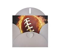 NBSKSDLK Biglietti di auguri con motivo football americano fiammeggiante per tutte le occasioni, biglietti vuoti con buste, biglietti di compleanno pop-up cartoline di ringraziamento personalizzati
