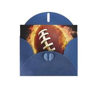 NBSKSDLK Biglietti di auguri con motivo football americano fiammeggiante per tutte le occasioni, biglietti vuoti con buste, biglietti di compleanno pop-up cartoline di ringraziamento personalizzati