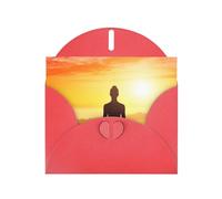 NBSKSDLK Biglietti di auguri per meditazione yoga per tutte le occasioni, biglietti vuoti con buste, biglietti di compleanno pop-up, biglietti di ringraziamento personalizzati, 10 x 15 cm