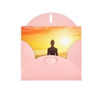 NBSKSDLK Biglietti di auguri per meditazione yoga per tutte le occasioni, biglietti vuoti con buste, biglietti di compleanno pop-up, biglietti di ringraziamento personalizzati, 10 x 15 cm