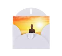 NBSKSDLK Biglietti di auguri per meditazione yoga per tutte le occasioni, biglietti vuoti con buste, biglietti di compleanno pop-up, biglietti di ringraziamento personalizzati, 10 x 15 cm
