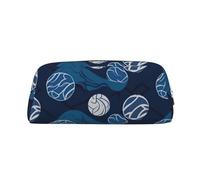 NBSKSDLK blu pallavolo trucco borsa per le donne uomini matita sacchetto viaggio piccola borsa cosmetica con cerniera borse da toilette estetiche borse di stoccaggio alla moda borse portamonete in