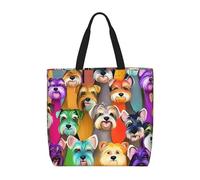 NBSKSDLK Borsa a tracolla da viaggio con cani Schnauzer a olio, grande borsa a tracolla con cerniera, regali per donne, borse casual da spiaggia, borse da spiaggia leggere, borsa per laptop da lavoro