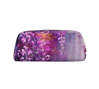 NBSKSDLK Borsa per il trucco astratta viola con fiore piangente per donne uomini astuccio da viaggio piccola borsa cosmetica borsa da toilette con cerniera borse per penne estetiche borse portaoggetti
