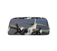 NBSKSDLK Borsa per il trucco con aereo dell'esercito americano per donne e uomini, astuccio da viaggio, piccola borsa per cosmetici con cerniera, borse per penne estetiche borse portaoggetti alla moda