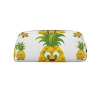 NBSKSDLK Borsa per il trucco con ananas per donne e uomini, astuccio da viaggio, piccola borsa per cosmetici con cerniera, borse per penne estetiche borse portaoggetti alla moda portamonete in pelle