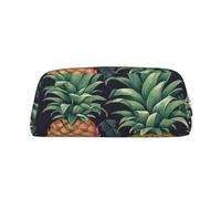 NBSKSDLK Borsa per il trucco con ananas per donne e uomini, astuccio da viaggio, piccola borsa per cosmetici con cerniera, borse per penne estetiche borse portaoggetti alla moda portamonete in pelle
