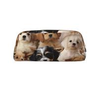 NBSKSDLK Borsa per il trucco con cani da compagnia carina per donne e uomini astuccio da viaggio piccola borsa cosmetica con cerniera borse da toilette estetiche borse per penne estetiche borse