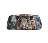 NBSKSDLK Borsa per il trucco con cinghiale selvatico per donne e uomini, astuccio da viaggio, piccola borsa per cosmetici con cerniera, borse estetiche per penne estetiche, borse portaoggetti alla