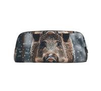 NBSKSDLK Borsa per il trucco con cinghiale selvatico per donne e uomini, astuccio da viaggio, piccola borsa per cosmetici con cerniera, borse estetiche per penne estetiche, borse portaoggetti alla