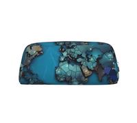 NBSKSDLK Borsa per il trucco con mappa per donne e uomini, astuccio da viaggio, piccola borsa per cosmetici con cerniera, borse estetiche per penne estetiche, borse portaoggetti alla moda, portamonete