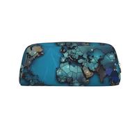 NBSKSDLK Borsa per il trucco con mappa per donne e uomini, astuccio da viaggio, piccola borsa per cosmetici con cerniera, borse estetiche per penne estetiche, borse portaoggetti alla moda, portamonete