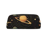NBSKSDLK Borsa per il trucco con motivo astronomico retrò per donne e uomini, astuccio da viaggio piccola borsa per cosmetici con cerniera Borse da toilette estetiche borse per penne estetiche borse