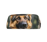 NBSKSDLK Borsa per il trucco con pastore tedesco per donne e uomini, astuccio da viaggio, piccola borsa per cosmetici con cerniera, borse da toilette estetiche borse per penne estetiche borse