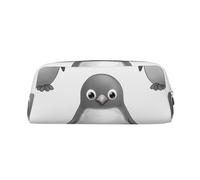 NBSKSDLK Borsa per il trucco con pinguino grigio per donne e uomini astuccio da viaggio piccola borsa cosmetica con cerniera borse da toilette estetiche borse per penne estetiche borse portaoggetti