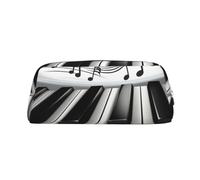 NBSKSDLK Borsa per il trucco con simbolo musicale pianoforte per donne e uomini astuccio da viaggio piccola borsa cosmetica con cerniera borse estetiche penne estetiche borse portaoggetti alla moda