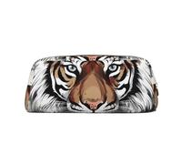 NBSKSDLK Borsa per il trucco con tigre doodle in bianco e nero per donne e uomini astuccio da viaggio piccola borsa cosmetica borsa da toilette borse estetiche penne estetiche borse portaoggetti alla