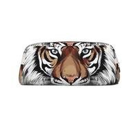 NBSKSDLK Borsa per il trucco con tigre doodle in bianco e nero per donne e uomini astuccio da viaggio piccola borsa cosmetica borsa da toilette borse estetiche penne estetiche borse portaoggetti alla