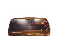 NBSKSDLK Borsa per il trucco da campo da basket per donne e uomini, astuccio da viaggio, piccola borsa per cosmetici con cerniera, borse da toilette estetiche borse per penne estetiche borse