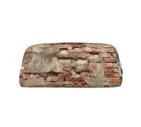 NBSKSDLK Borsa per il trucco da parete di mattoni antica per donne uomini astuccio da viaggio piccola borsa cosmetica con cerniera borse da toilette estetiche borse per penne estetiche borse