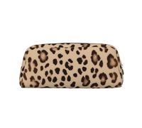 NBSKSDLK Borsa per il trucco leopardata marrone per donne e uomini astuccio da viaggio piccola borsa cosmetica con cerniera borse da toilette estetiche borse per penne estetiche borse portaoggetti