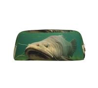 NBSKSDLK Borsa per il trucco subacquea con pesce gatto per donne e uomini astuccio da viaggio piccola borsa cosmetica con cerniera borse da toilette estetiche borse per penne estetiche borse