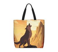 NBSKSDLK Borsa tote da viaggio con lupo grande borsa a tracolla con cerniera regali per le donne borse casual borse da spiaggia impermeabile borsa da lavoro leggera borsa per laptop riutilizzabile