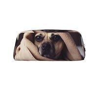 NBSKSDLK Cane in una coperta Borsa per il trucco per donne uomini astuccio da viaggio piccola borsa cosmetica con cerniera borse da toilette estetiche borse per penne estetiche borse portaoggetti alla