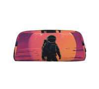 NBSKSDLK Cool Astronauta Makeup Bag per donne uomini matita sacchetto viaggio piccola borsa cosmetica con cerniera borse da toilette estetiche borse di stoccaggio alla moda borse portamonete in pelle
